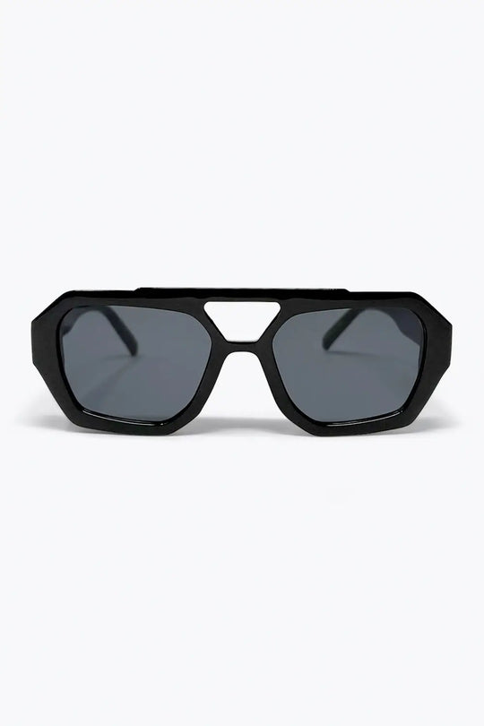 Black Geometric Frame Fashion Sunglasses for Women - BLACK / ONE - Sunglasses