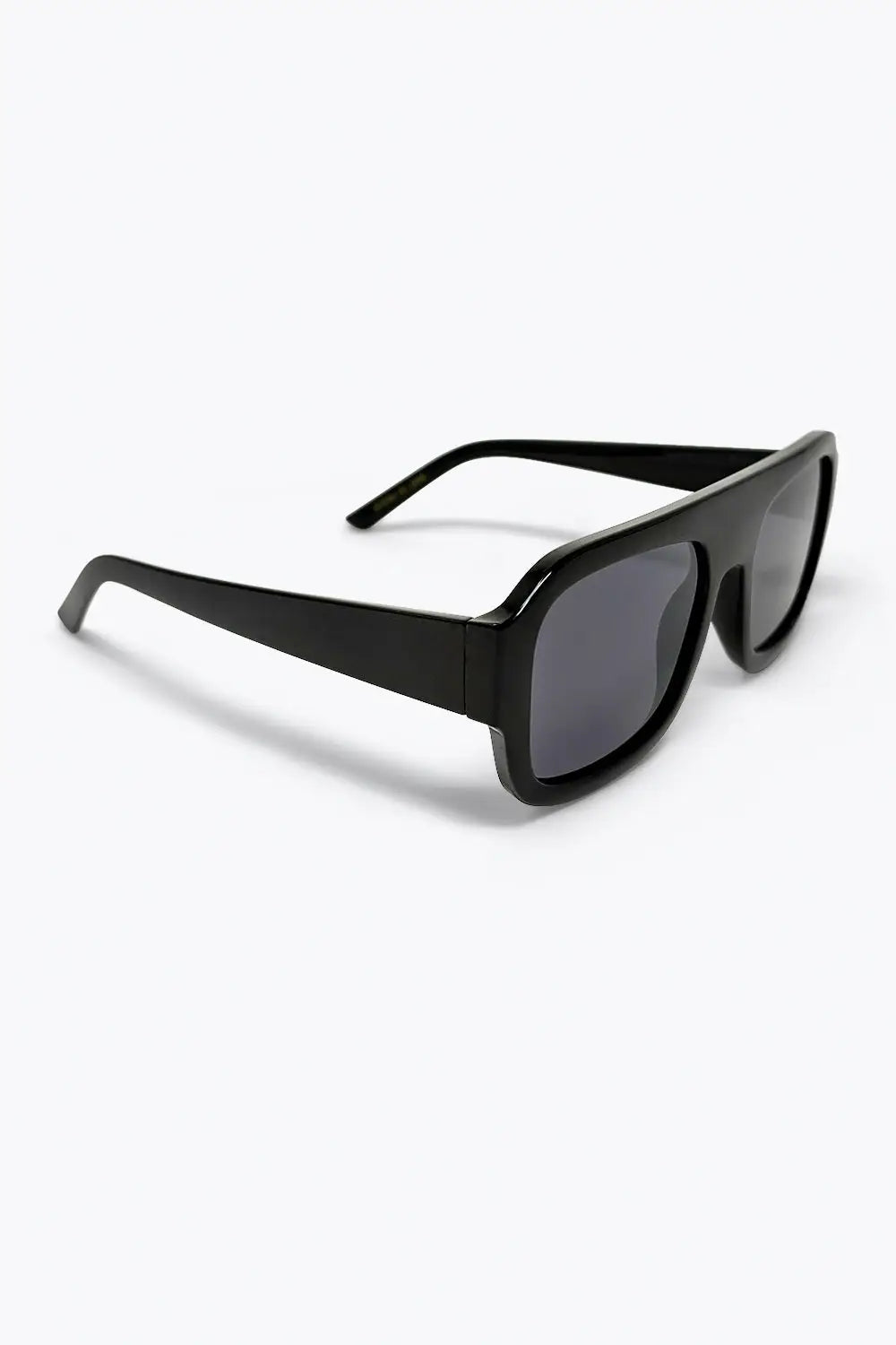 Black Oversized Rectangular Sunglasses with Dark Lenses - BLACK / ONE - Sunglasses