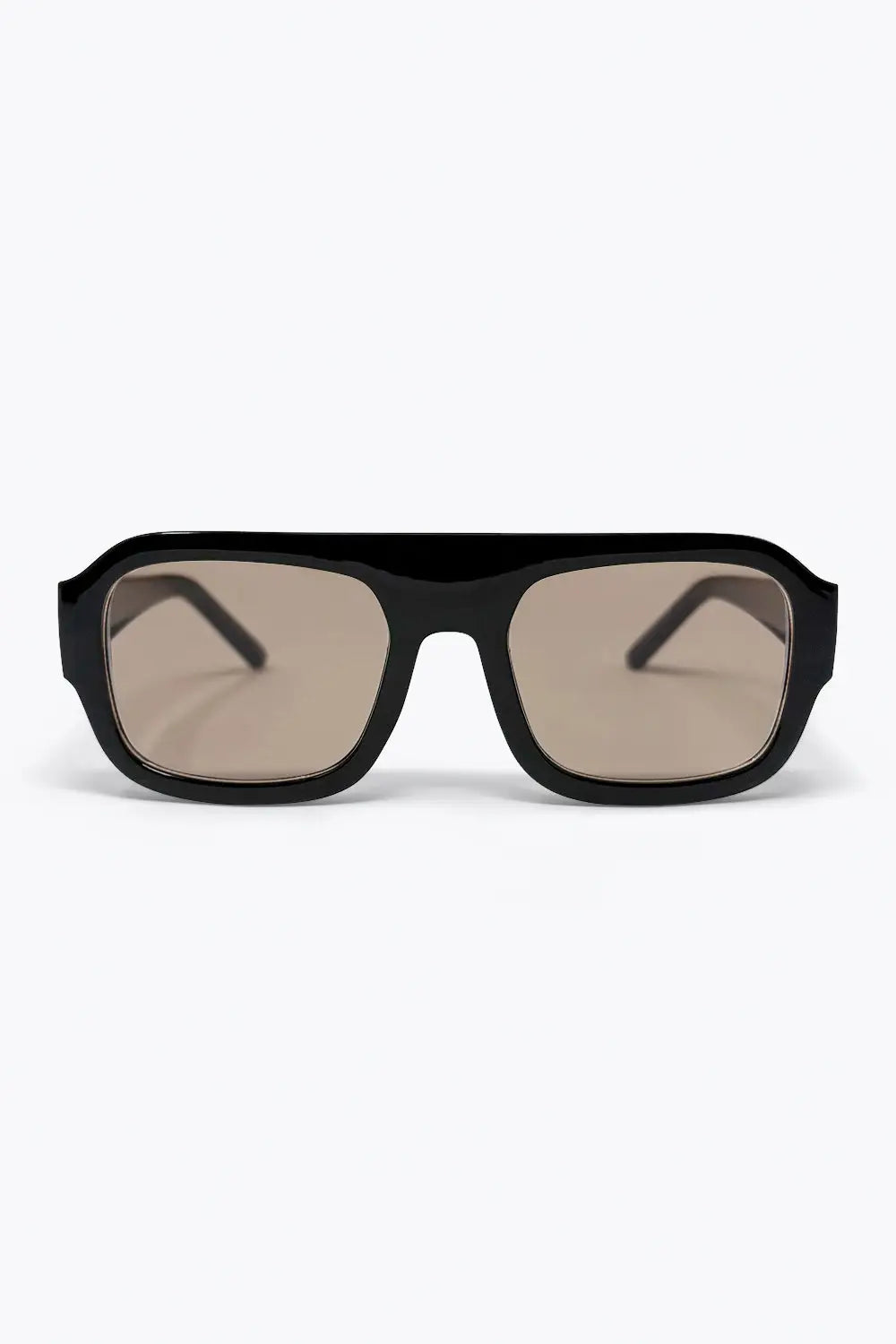 Black Oversized Square Frame Sunglasses - BEIGE / ONE - Sunglasses