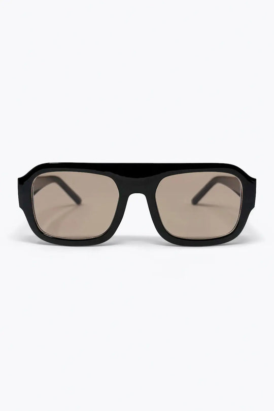 Black Oversized Square Frame Sunglasses - BEIGE / ONE - Sunglasses