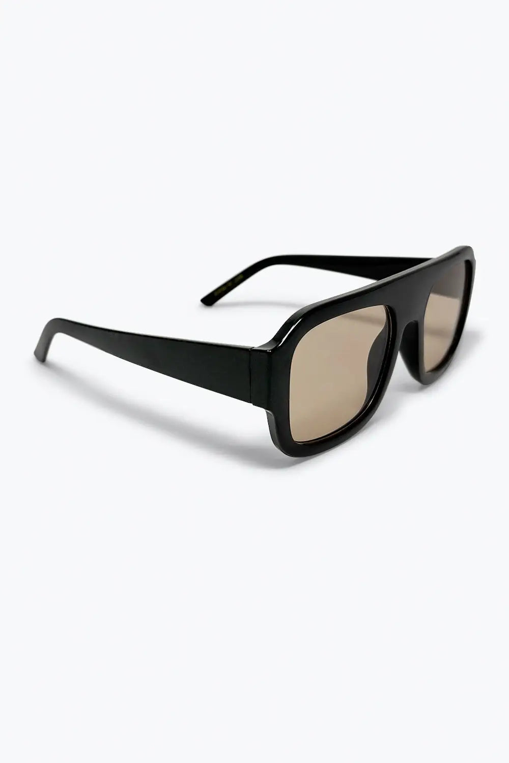 Black Oversized Square Frame Sunglasses - BEIGE / ONE - Sunglasses