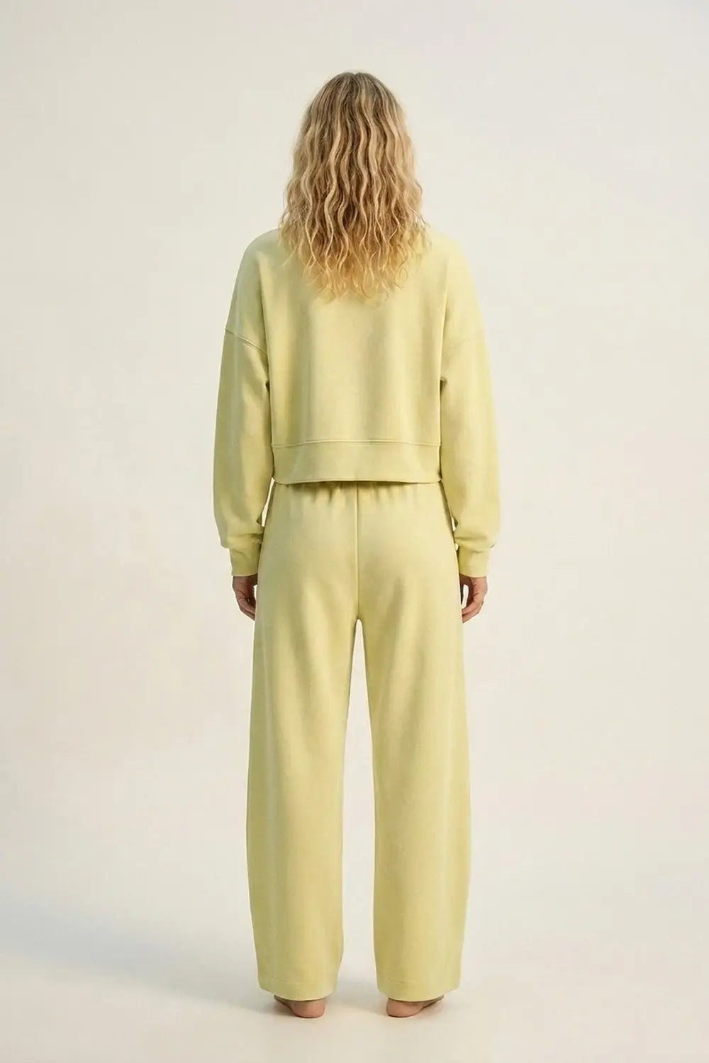 Crew Neck Dropped Shoulder Basic Sweatshirt in yellow - YELLOW / ONE - Sweaters