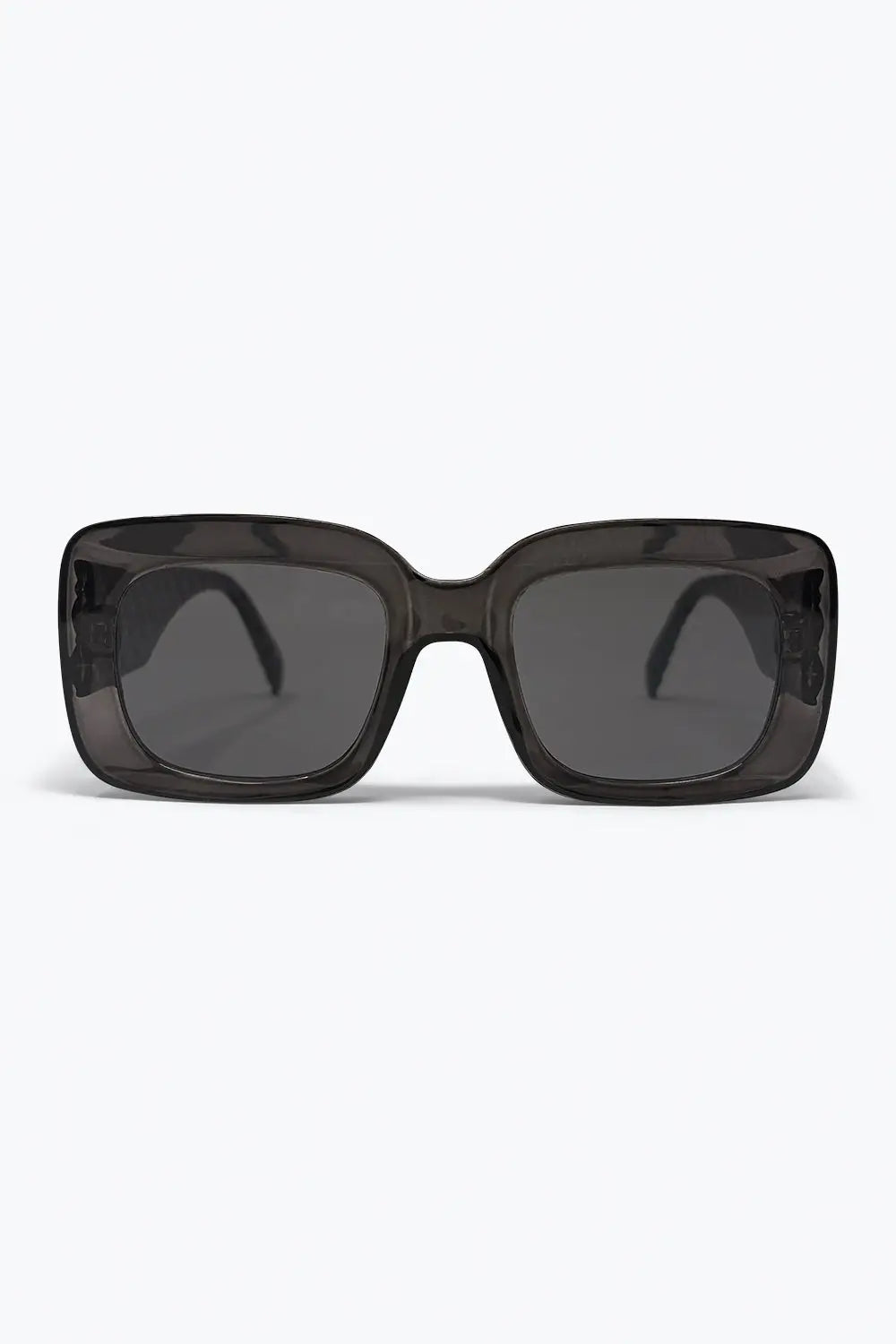 Oversized Rectangular Sunglasses in vintage in grey - GRAY / ONE - Sunglasses