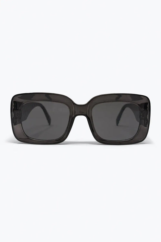 Oversized Rectangular Sunglasses in vintage in grey - GRAY / ONE - Sunglasses