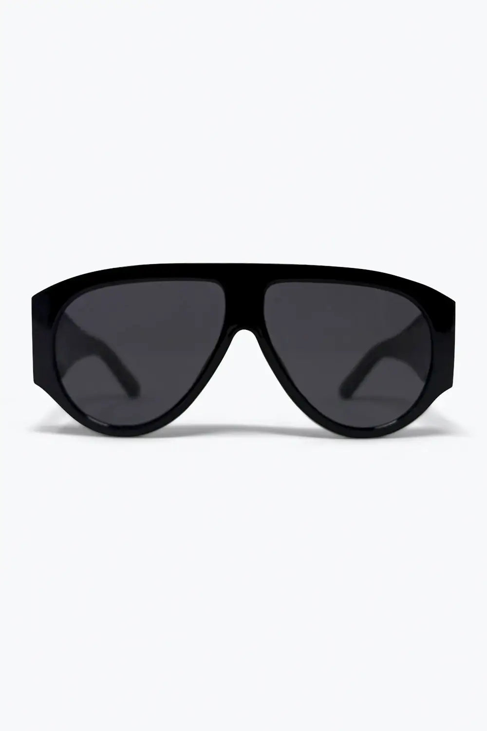 Black Oversized Shield Sunglasses with Dark Lenses - BLACK / ONE - Sunglasses