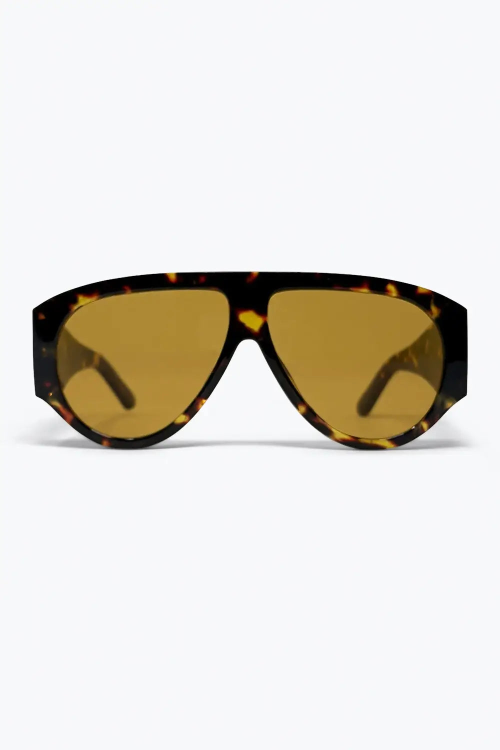 Tortoise Brown Oversize Shield Sunglasses - BROWN / ONE - Sunglasses