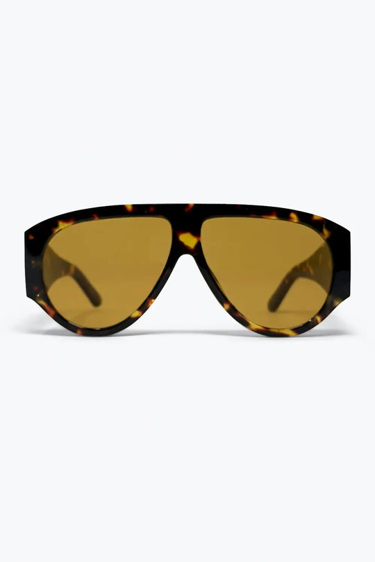 Tortoise Brown Oversize Shield Sunglasses - BROWN / ONE - Sunglasses