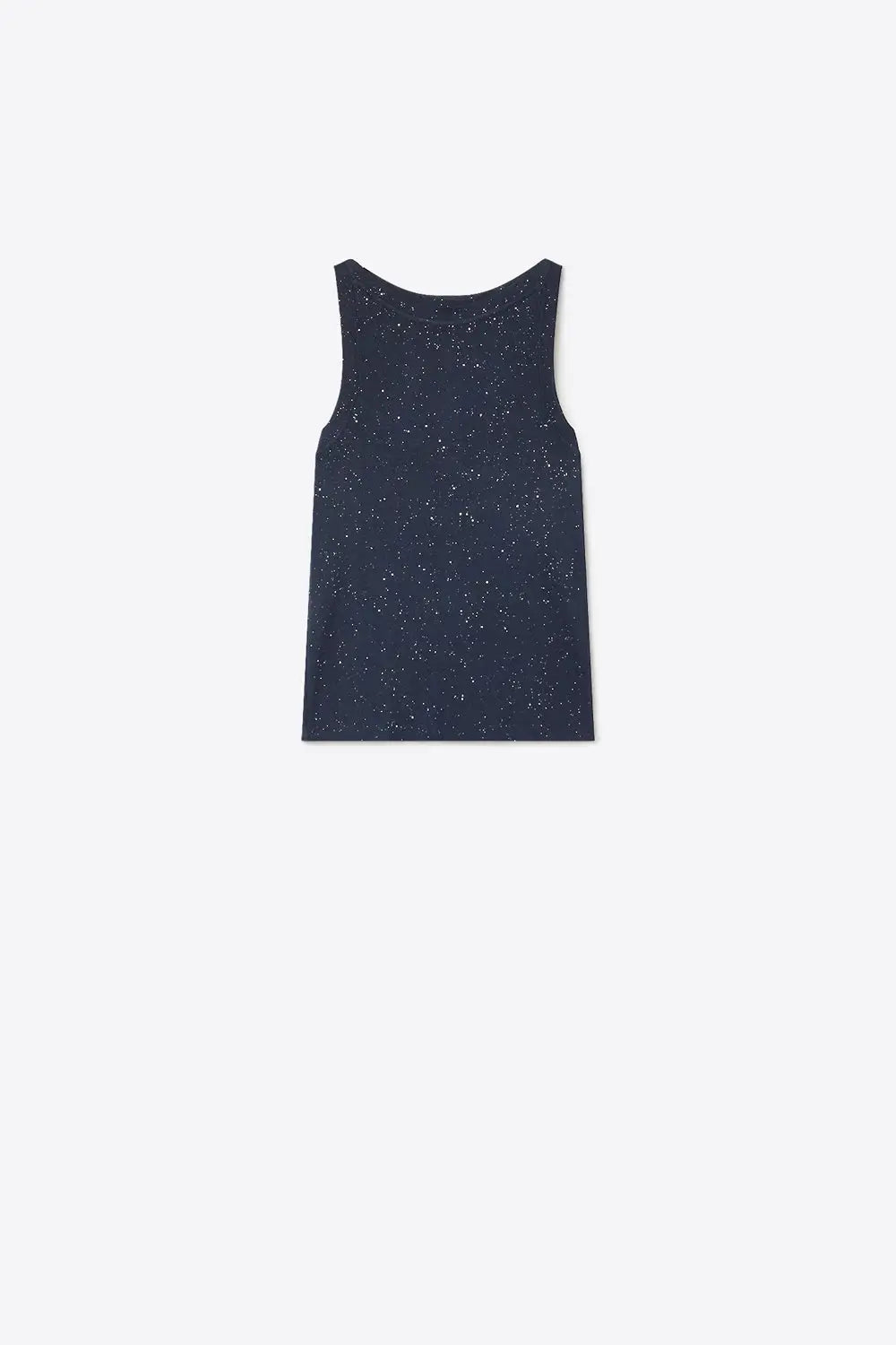Navy Speckled fine Knit boat Neck Top - NAVY / ONE - Tops