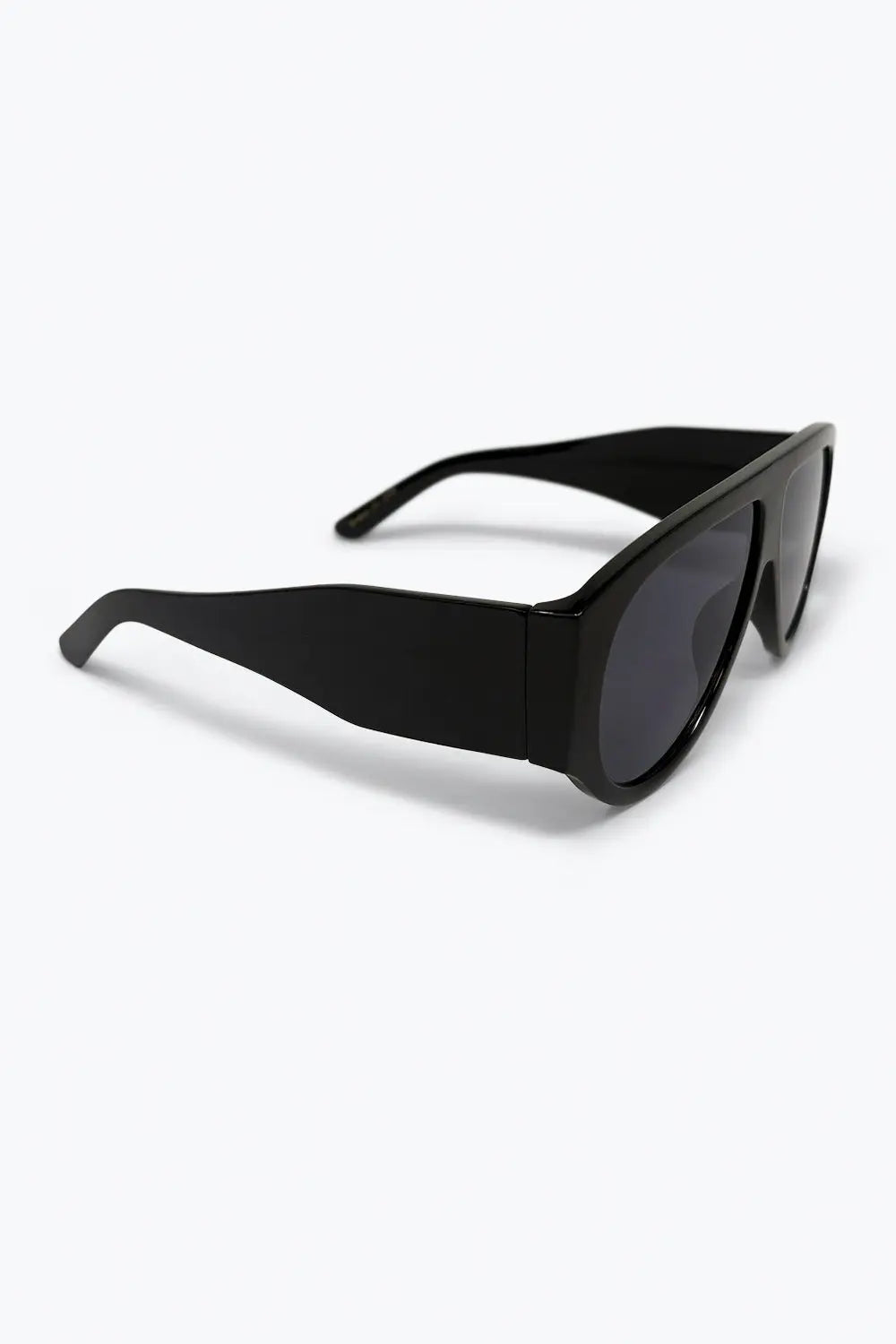 Black Oversized Shield Sunglasses with Dark Lenses - BLACK / ONE - Sunglasses