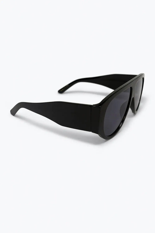 Black Oversized Shield Sunglasses with Dark Lenses - BLACK / ONE - Sunglasses