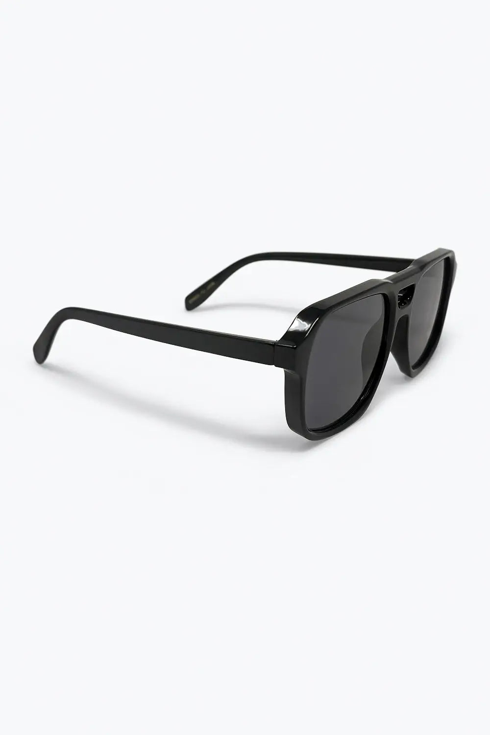Black Chunky Frame Square Lens Oversize Sunglasses - BLACK / ONE - Sunglasses