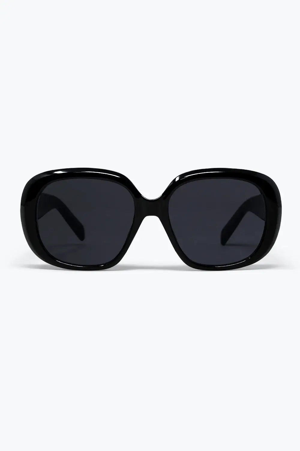 Black Oversize Square Frame Full Coverage Sunglasses - BLACK / ONE - Sunglasses
