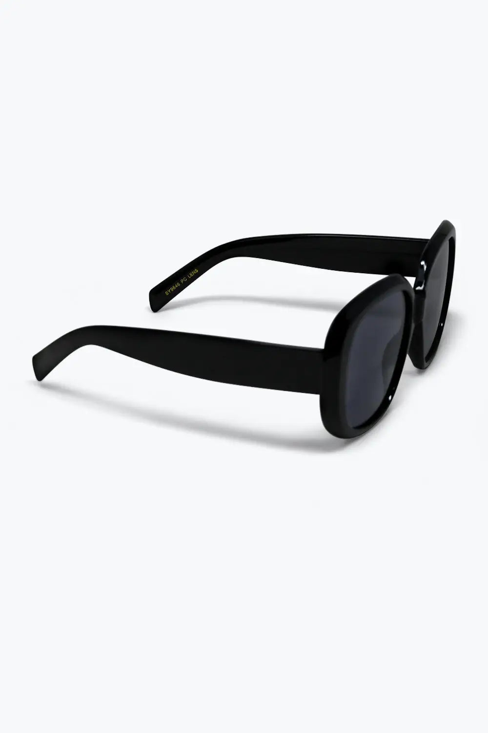 Black Oversize Square Frame Full Coverage Sunglasses - BLACK / ONE - Sunglasses