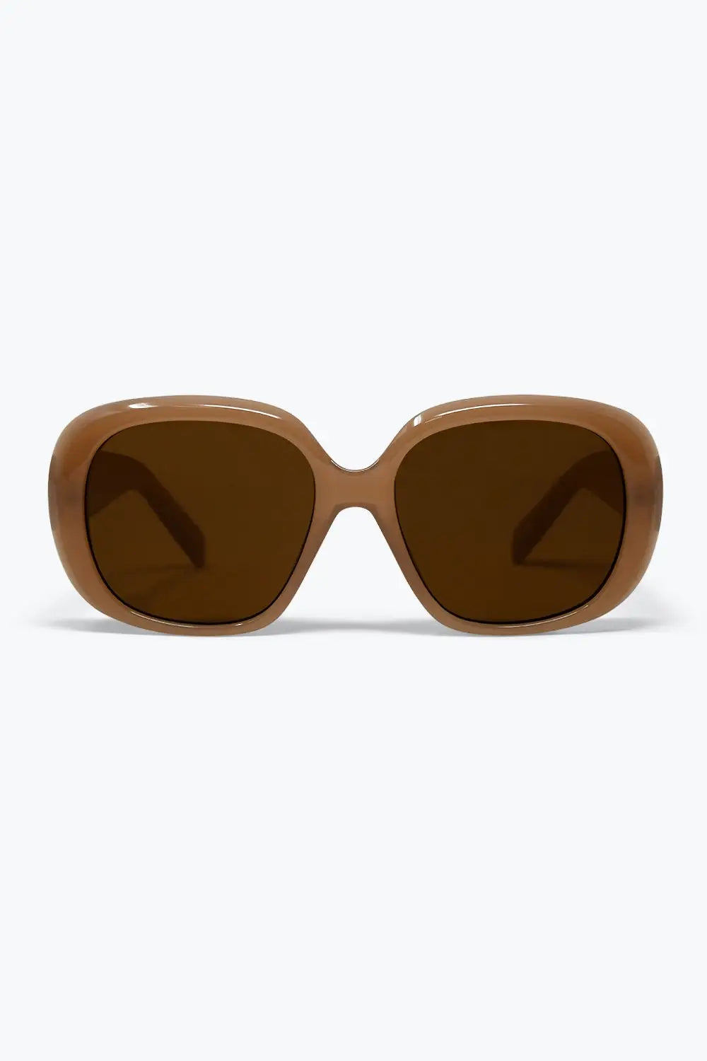 Brown Oversized Square Frame Chunky Sunglasses - PINK / ONE - Sunglasses