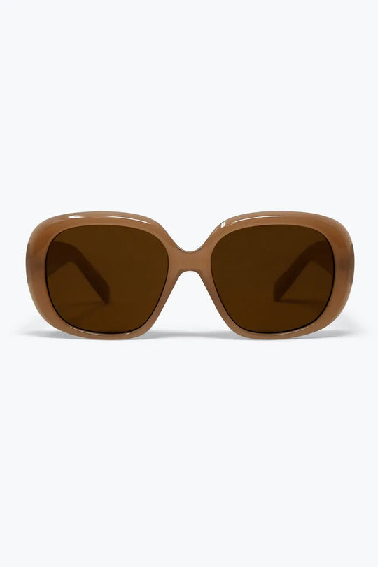 Brown Oversized Square Frame Chunky Sunglasses - PINK / ONE - Sunglasses