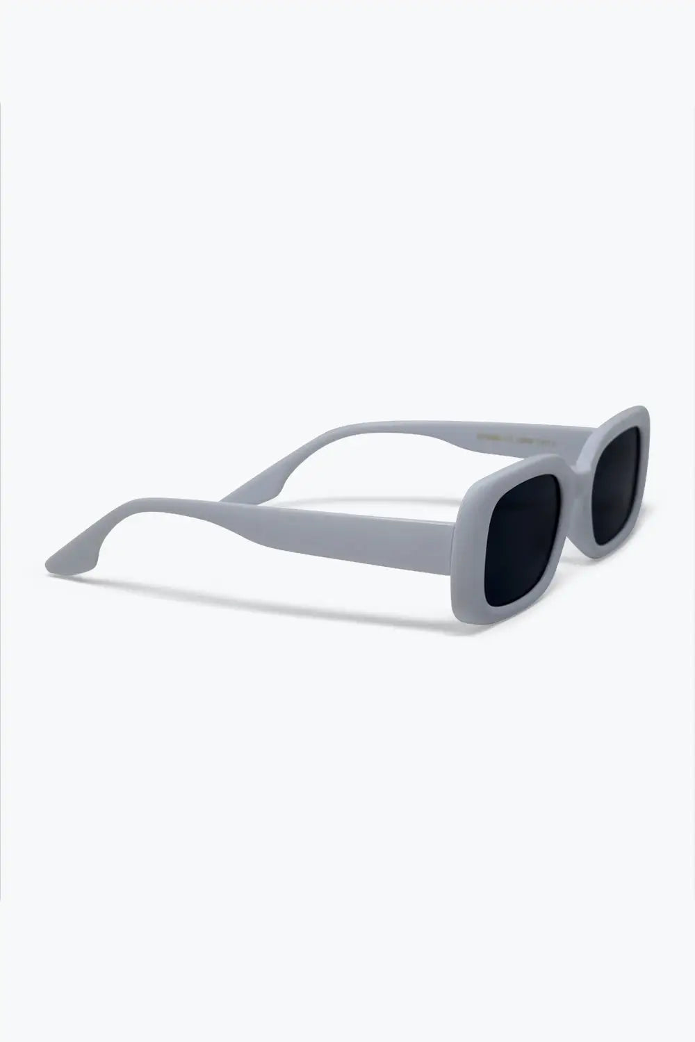 White Chunky Frame Rectangular Lens Modern Sunglasses - WHITE / ONE - Sunglasses