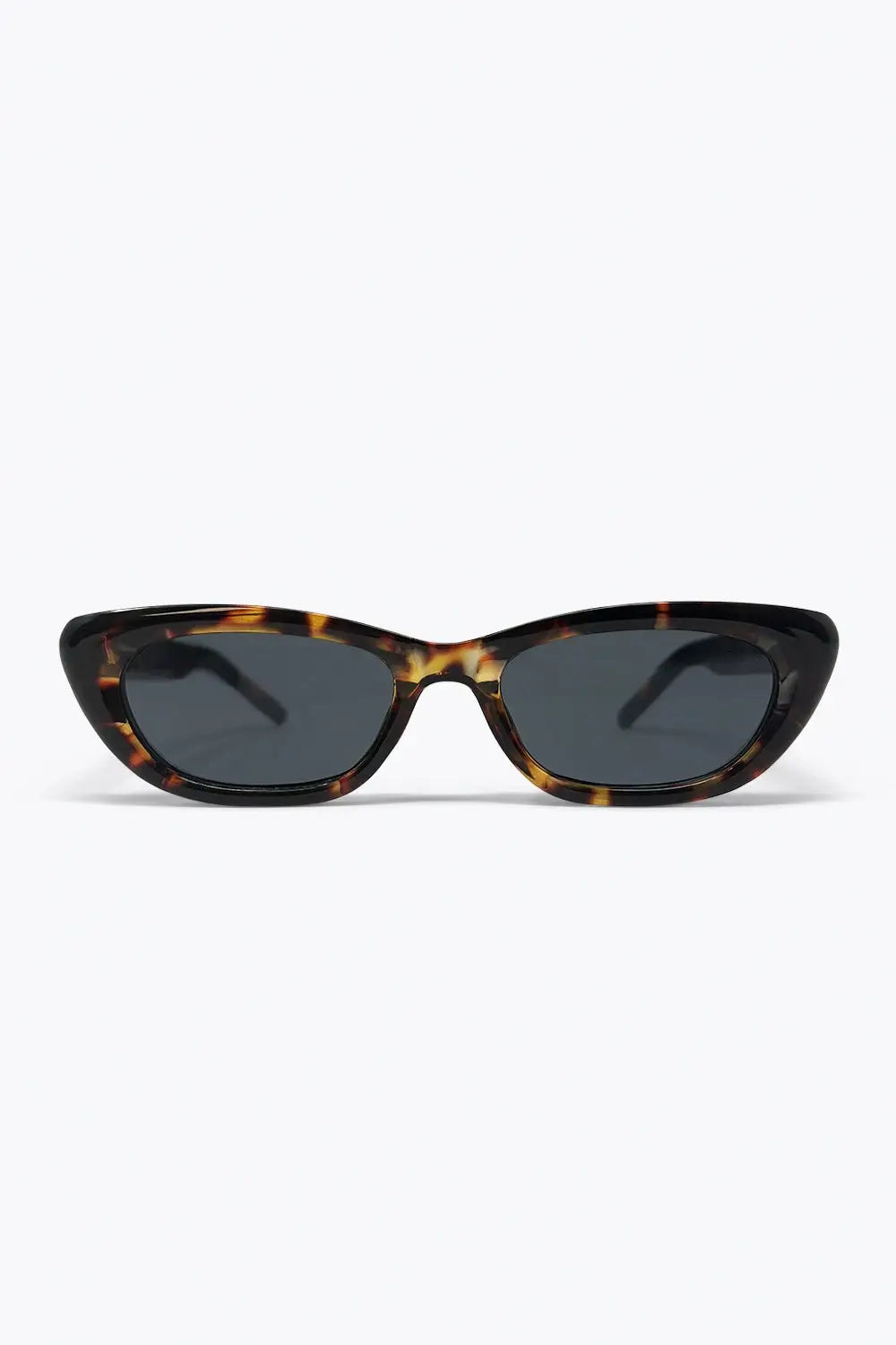 Multicolor Tortoiseshell Acetate Cat Eye Detail Sunglasses - BROWN / ONE - Sunglasses
