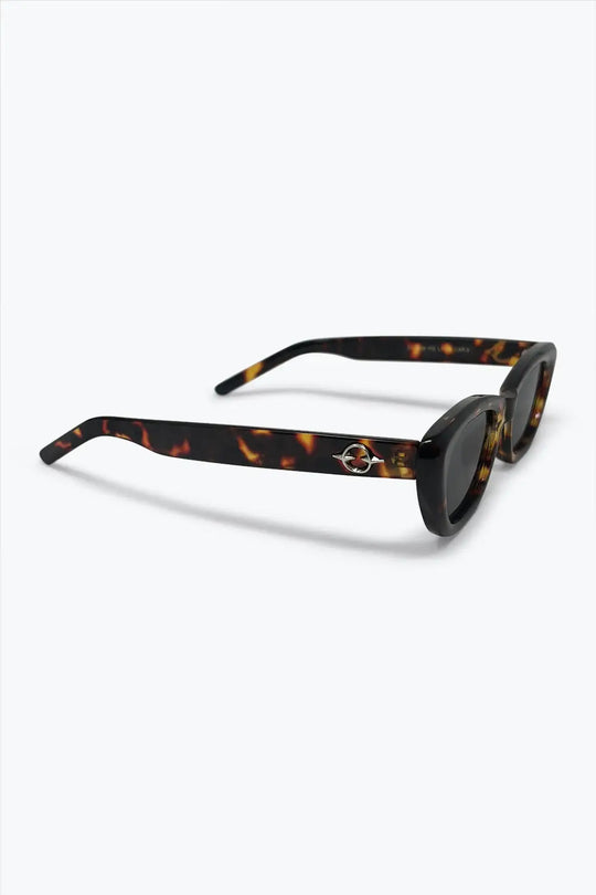 Multicolor Tortoiseshell Acetate Cat Eye Detail Sunglasses - BROWN / ONE - Sunglasses