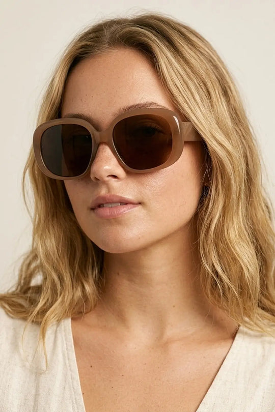 Brown Oversized Square Frame Chunky Sunglasses - PINK / ONE - Sunglasses