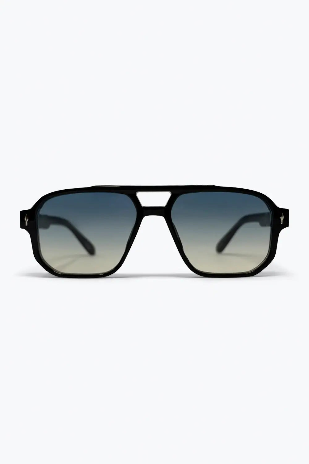 Black Gradient Lens Oversize Square Frame Sunglasses - BLACK / ONE - Sunglasses