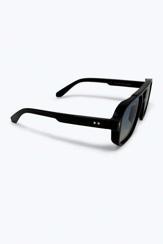 Black Gradient Lens Oversize Square Frame Sunglasses - BLACK / ONE - Sunglasses