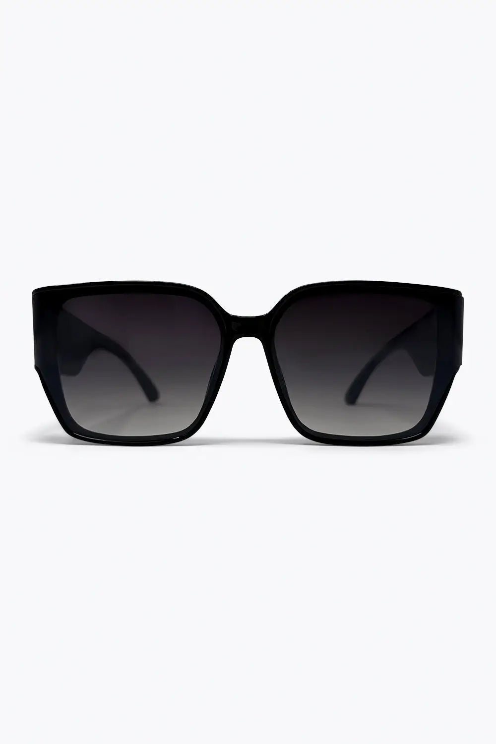 Black Oversize Square Frame Gradient Lens Sunglasses - BLACK / ONE - Sunglasses