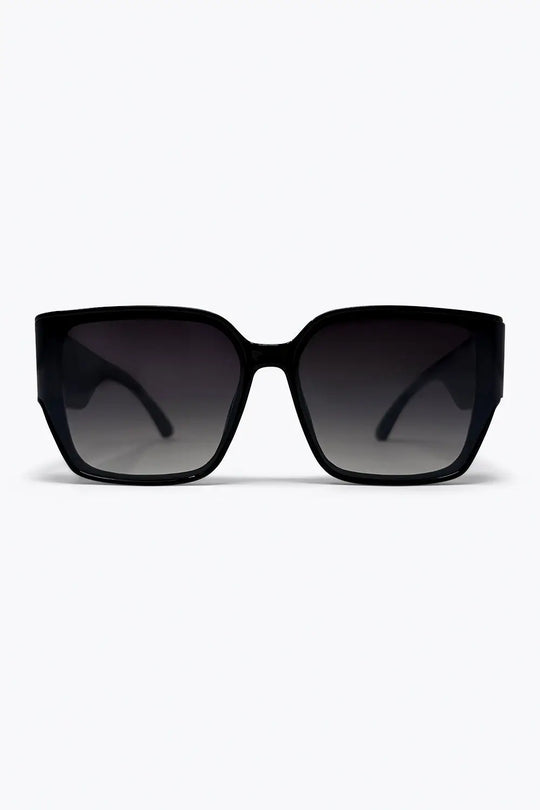Black Oversize Square Frame Gradient Lens Sunglasses - BLACK / ONE - Sunglasses