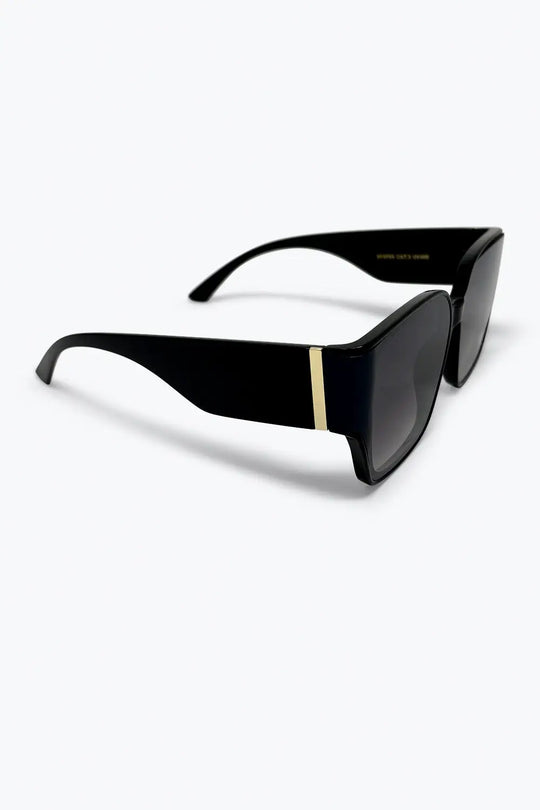 Black Oversize Square Frame Gradient Lens Sunglasses - BLACK / ONE - Sunglasses