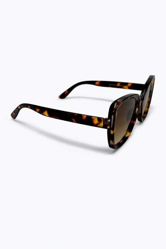Multicolor Tortoiseshell Oversize Square Frame Sunglasses - BROWN / ONE - Sunglasses