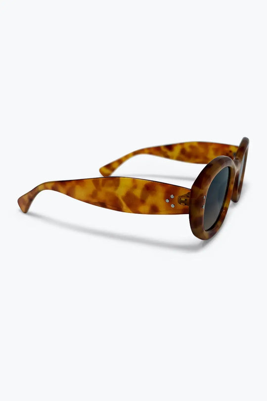 Brown Tortoiseshell Oval Frame Gradient Lens Sunglasses - BROWN / ONE - Sunglasses