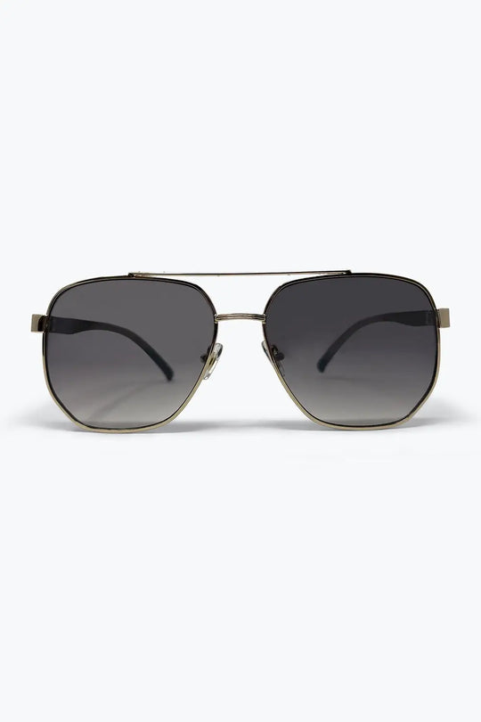 Squared Metal Sunglasses in Brown Smoke Lens - BROWN / ONE - Sunglasses