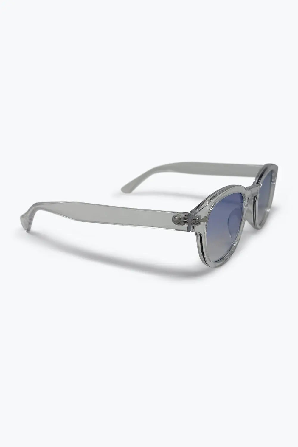 Clear Round Sunglasses With BabyPink Gradient Lense - PINK / ONE - Sunglasses