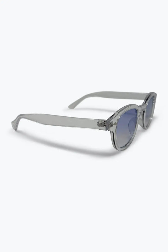 Clear Round Sunglasses With BabyPink Gradient Lense - PINK / ONE - Sunglasses