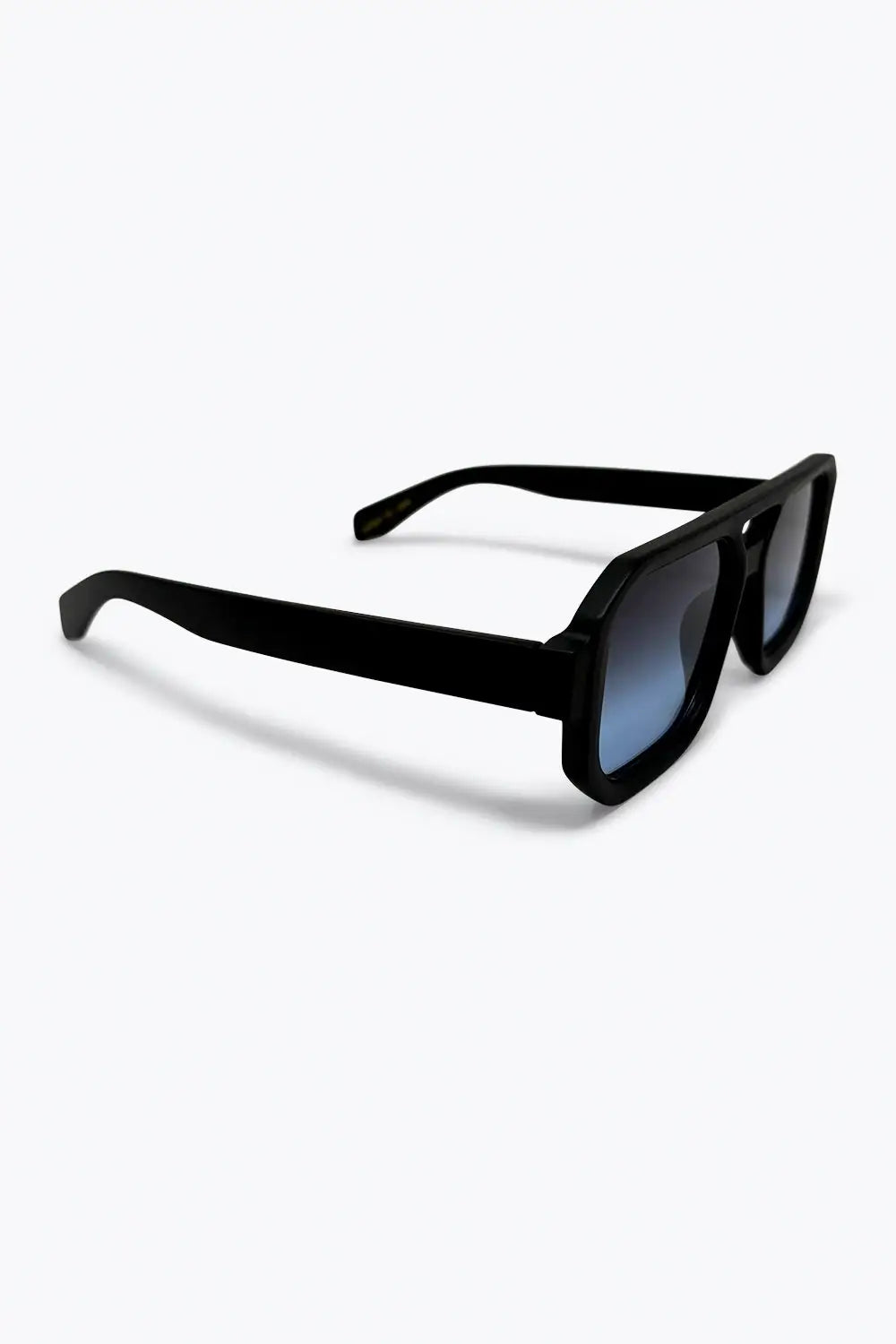 Black Gradient Lens Geometric Frame Oversize Sunglasses - BLUE / ONE - Sunglasses