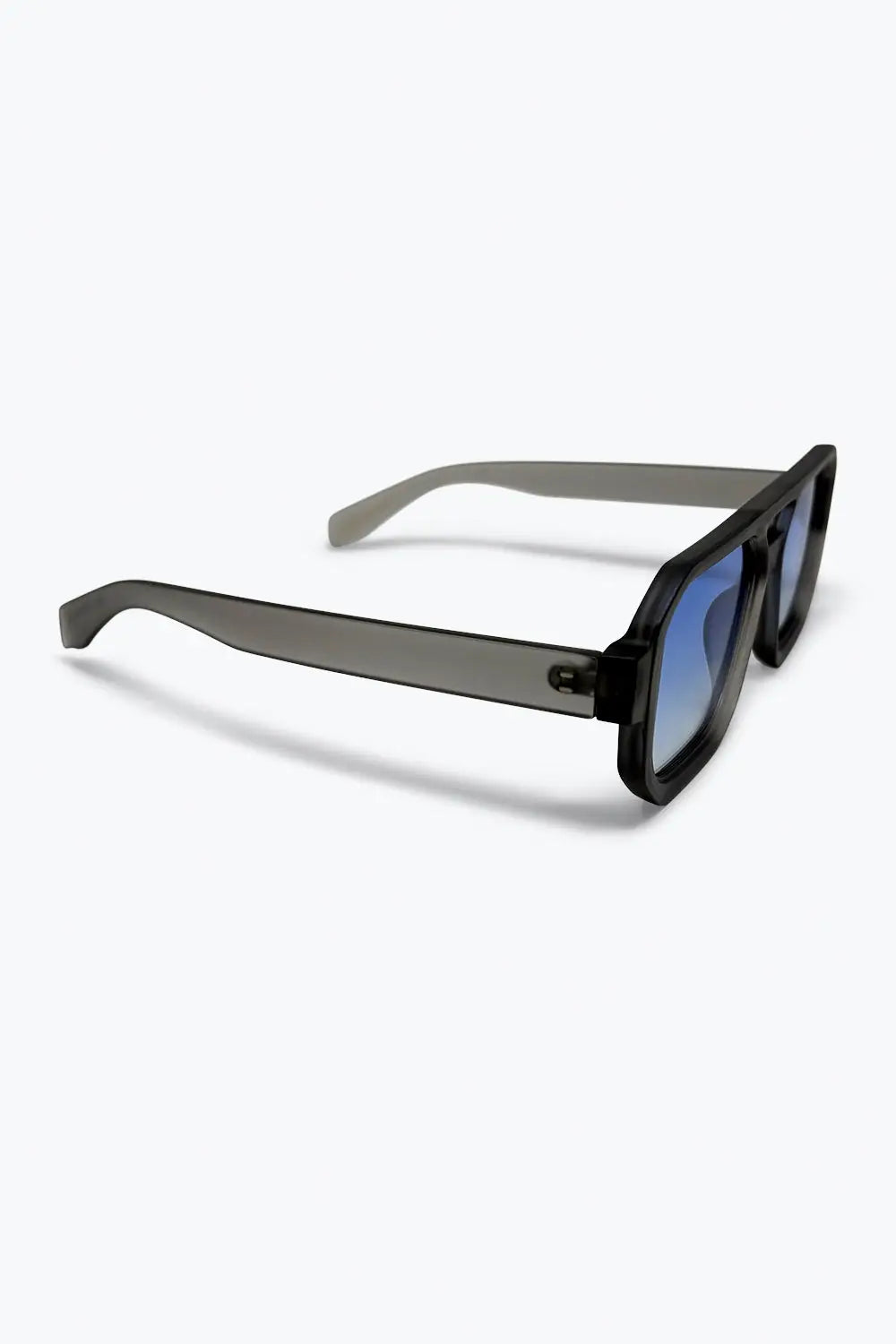 Black Gradient Square Frame Thick Rim Oversize Sunglasses - GRAY / ONE - Sunglasses