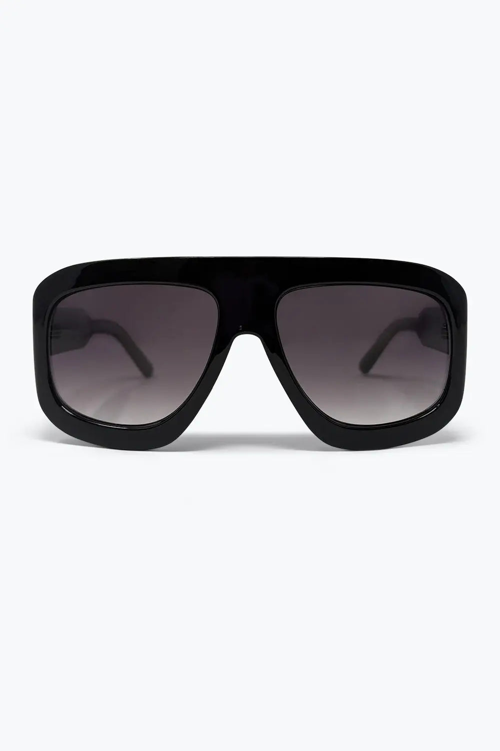 Black Oversize Square Frame Gradient Lens Sunglasses - BLACK / ONE - Sunglasses