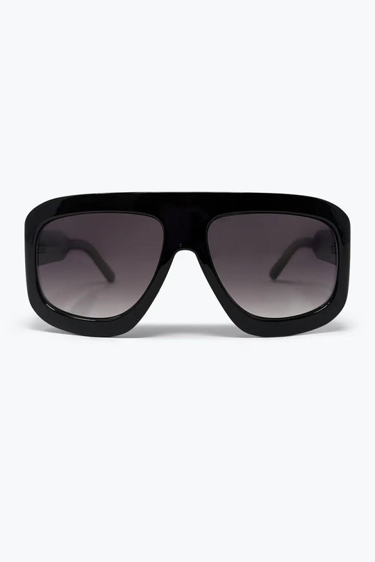 Black Oversize Square Frame Gradient Lens Sunglasses - BLACK / ONE - Sunglasses