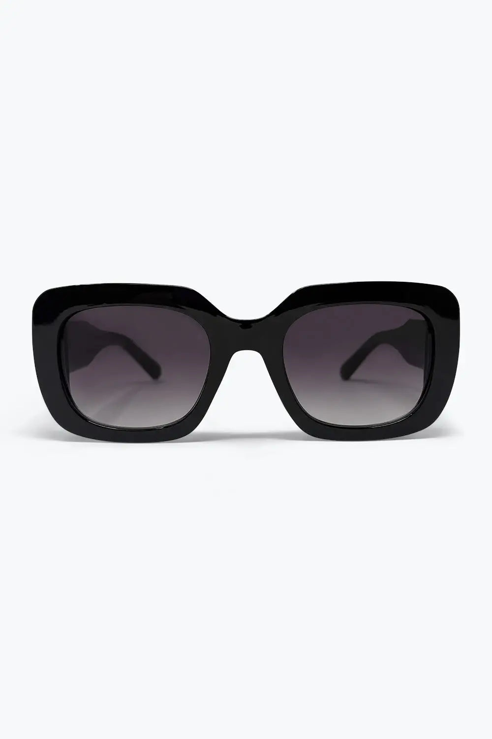 Black Chunky Square Frame Gradient Oversize Sunglasses - PURPLE / ONE - Sunglasses