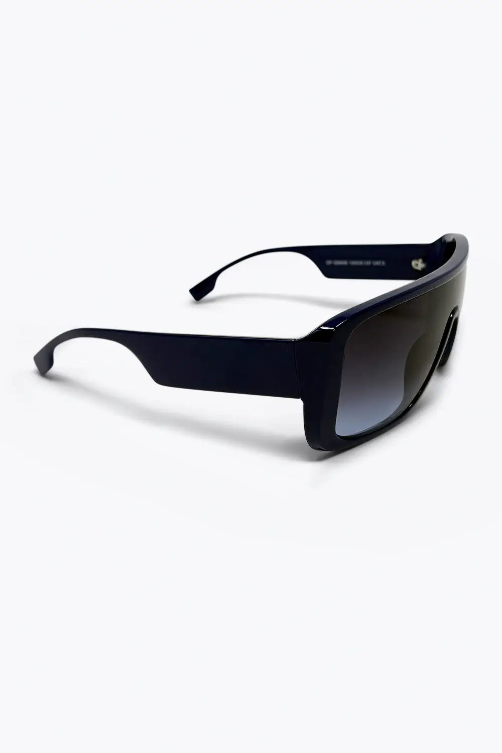Navy Oversize Square Frame Gradient Lens Shield Sunglasses - BROWN / ONE - Sunglasses