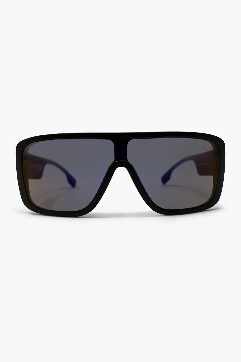 Black Oversize Shield Frame Gradient Visor Style Sunglasses - PURPLE / ONE - Sunglasses