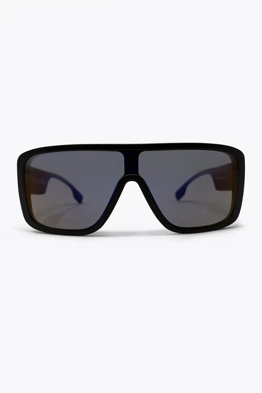 Black Oversize Shield Frame Gradient Visor Style Sunglasses - PURPLE / ONE - Sunglasses