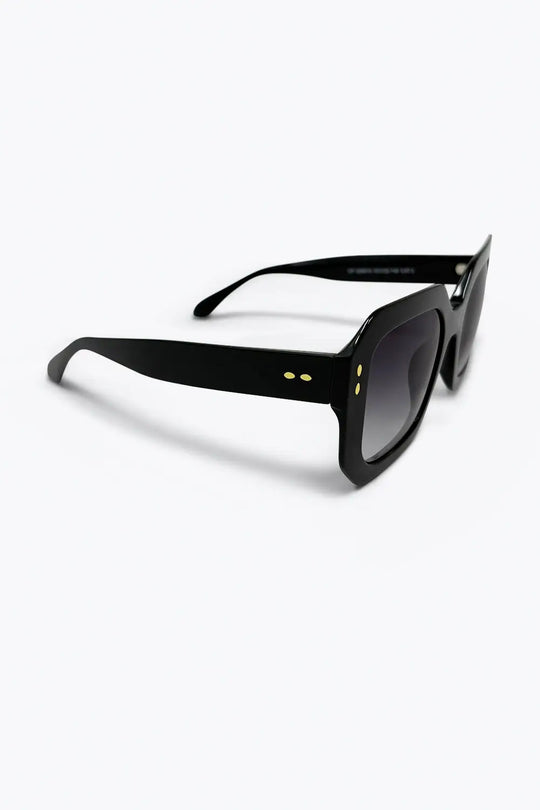 Black Oversize Square Frame Gradient Lens Sunglasses - KHAKI / ONE - Sunglasses