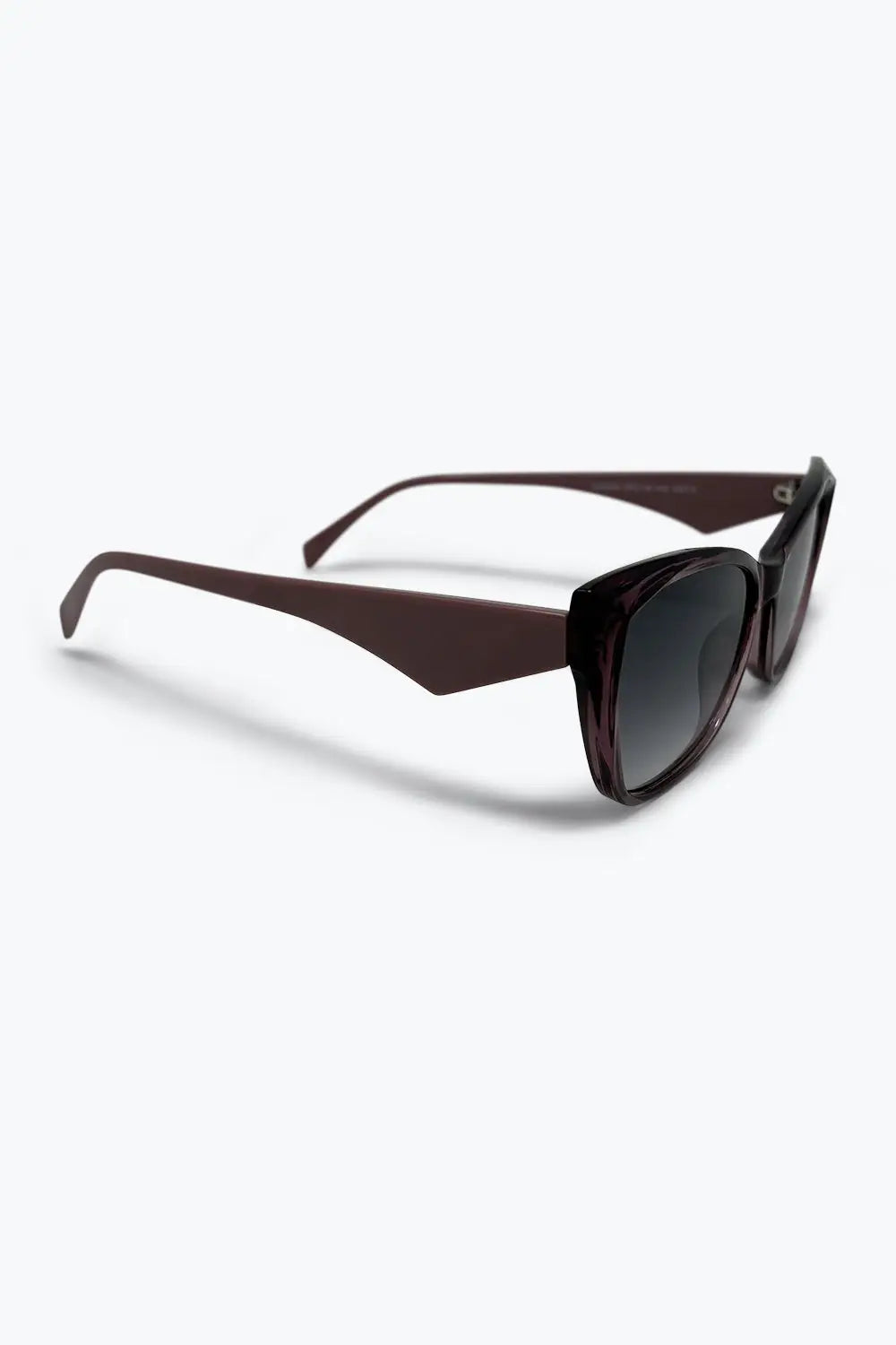Burgundy Gradient Lens Cat Eye Frame Oversize Sunglasses - GREEN / ONE - Sunglasses