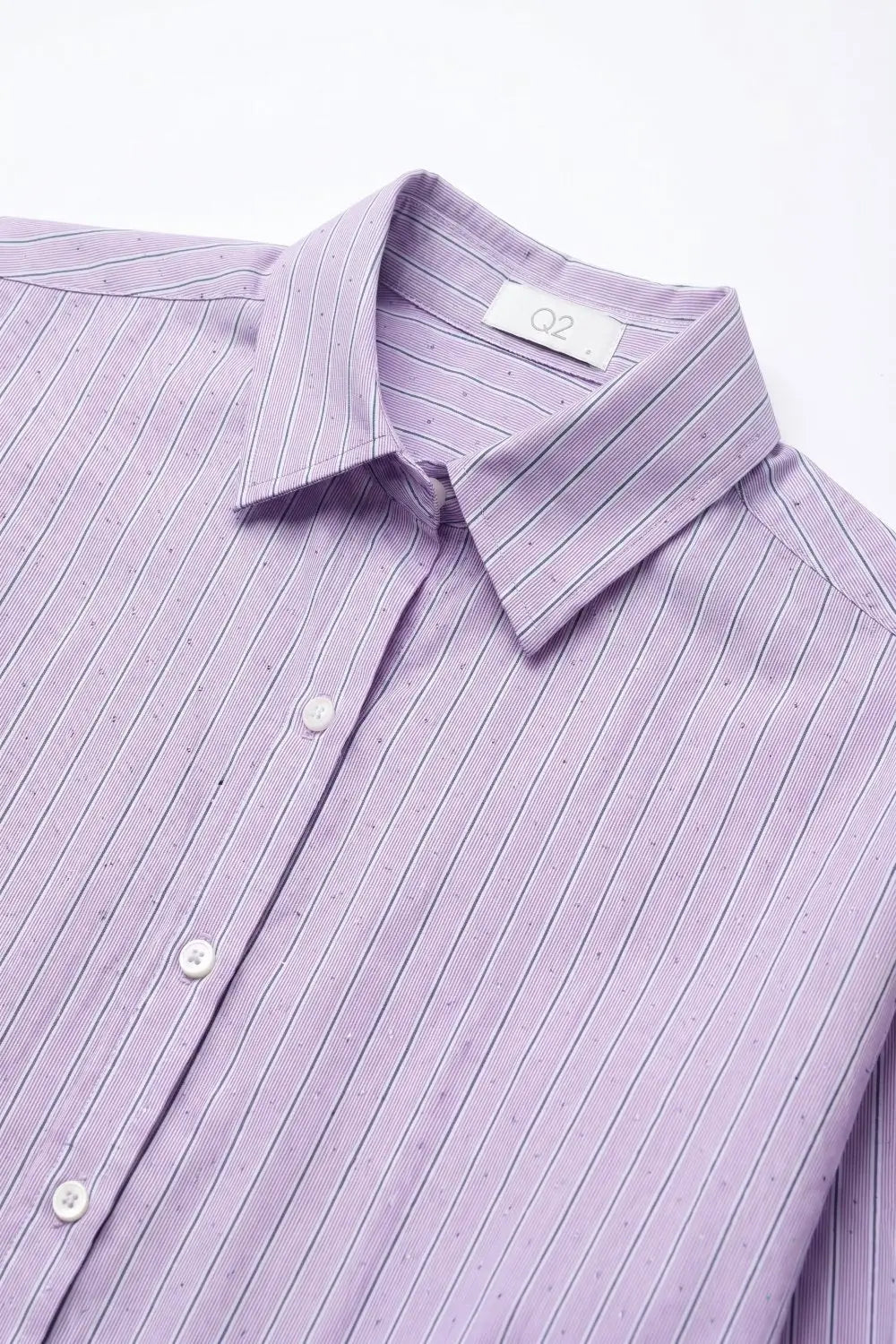 Lilac Stripe Lightweight shirt with embellished with strass - Shirts