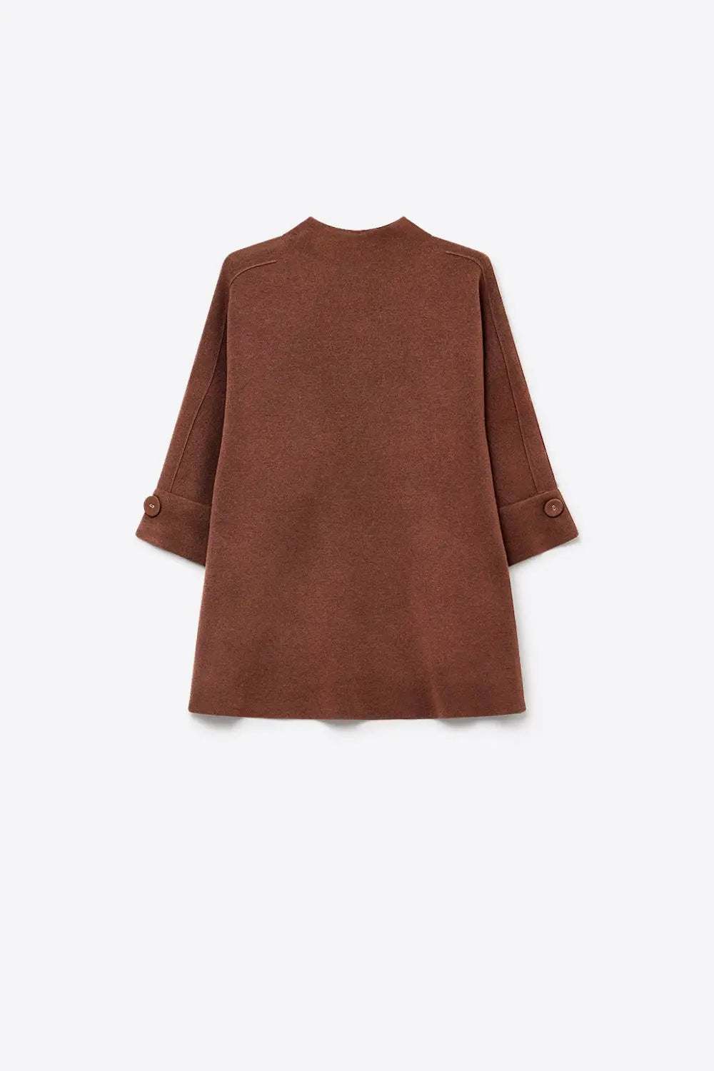 Brown Knitted Sweater with Button Details - BROWN / ONE - Sweaters