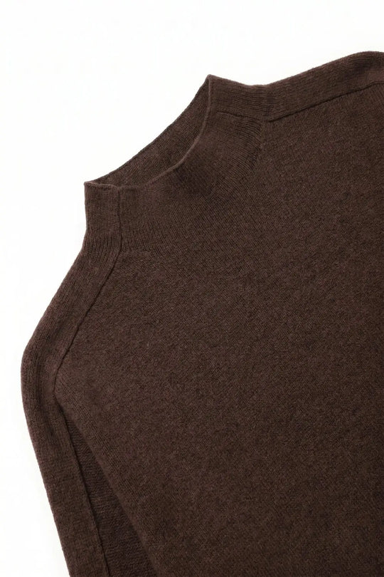Brown Knitted Sweater with Button Details - BROWN / ONE - Sweaters