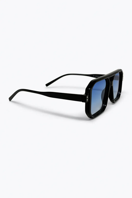 Black Gradient Blue Oversize Square Frame Sunglasses - BLUE / ONE - Sunglasses