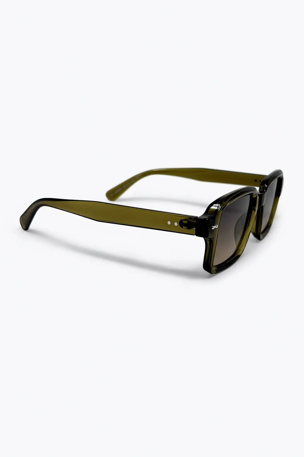 Olive Gradient Square Frame Urban Sunglasses - KHAKI / ONE - Sunglasses