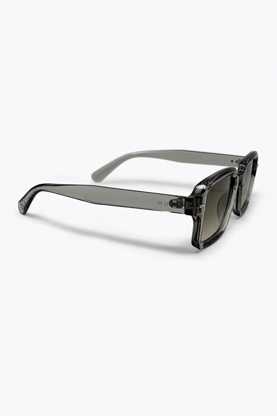 Grey Transparent Square Frame Gradient Lens Sunglasses - GRAY / ONE - Sunglasses