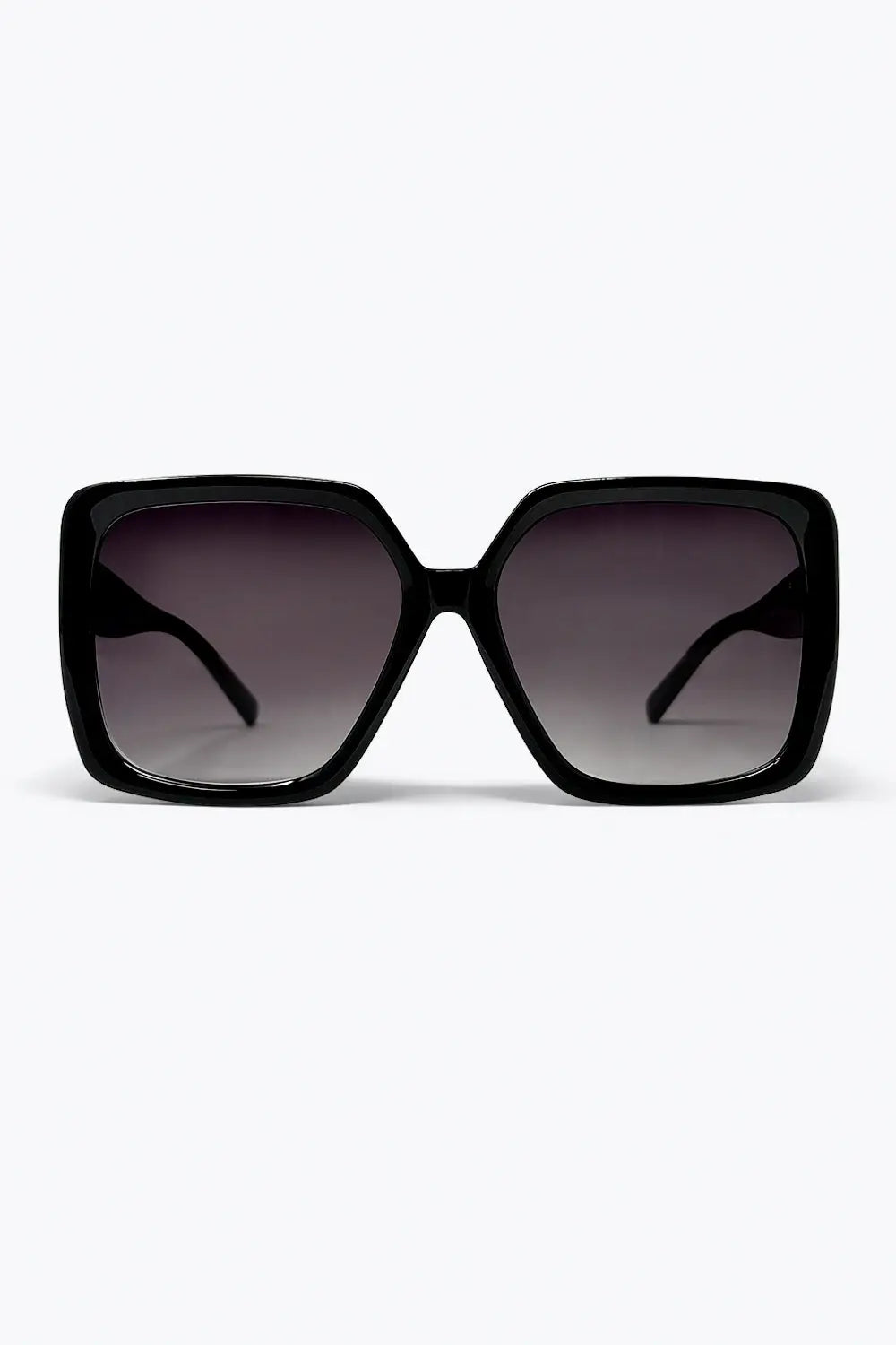 Black Oversize Square Frame Gradient Lens Sunglasses - BLACK / ONE - Sunglasses